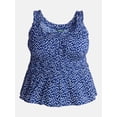 thumbnail image 5 of Terra & Sky Women’s Plus Sleeveless Smocked Peplum Tank Top, Sizes 0X-5X, 5 of 5