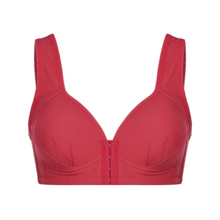 

Lingerie for Womens Clearance Solid Bra Wire Free Underwear One-Piece Bra Everyday Underwear M-4XL