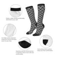Black and white checkered Knee High Socks for Women, Fashion Casual