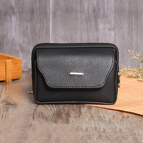 FOMIYES Black Waist Bag for Running, Cycling, and Outdoor Activities, Lightweight Mobile Phone Holder with Stylish Design