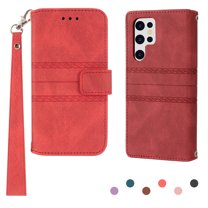 Allytech Case for Samsung Galaxy A53 5G, Magnetic Flip Leather Stand Shockproof Card Slot Wallet Case Cover,Red