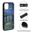 thumbnail image 2 of FINCIBO Soft Rubber Protector Cover Case for Apple iPhone 12 Pro Max 6.7" 2020 (NOT FIT Apple iPhone 12/12 Pro 6.1" 2020/iPhone 12 mini 5.4" 2020), Starry Night Over The Rhone, 2 of 5
