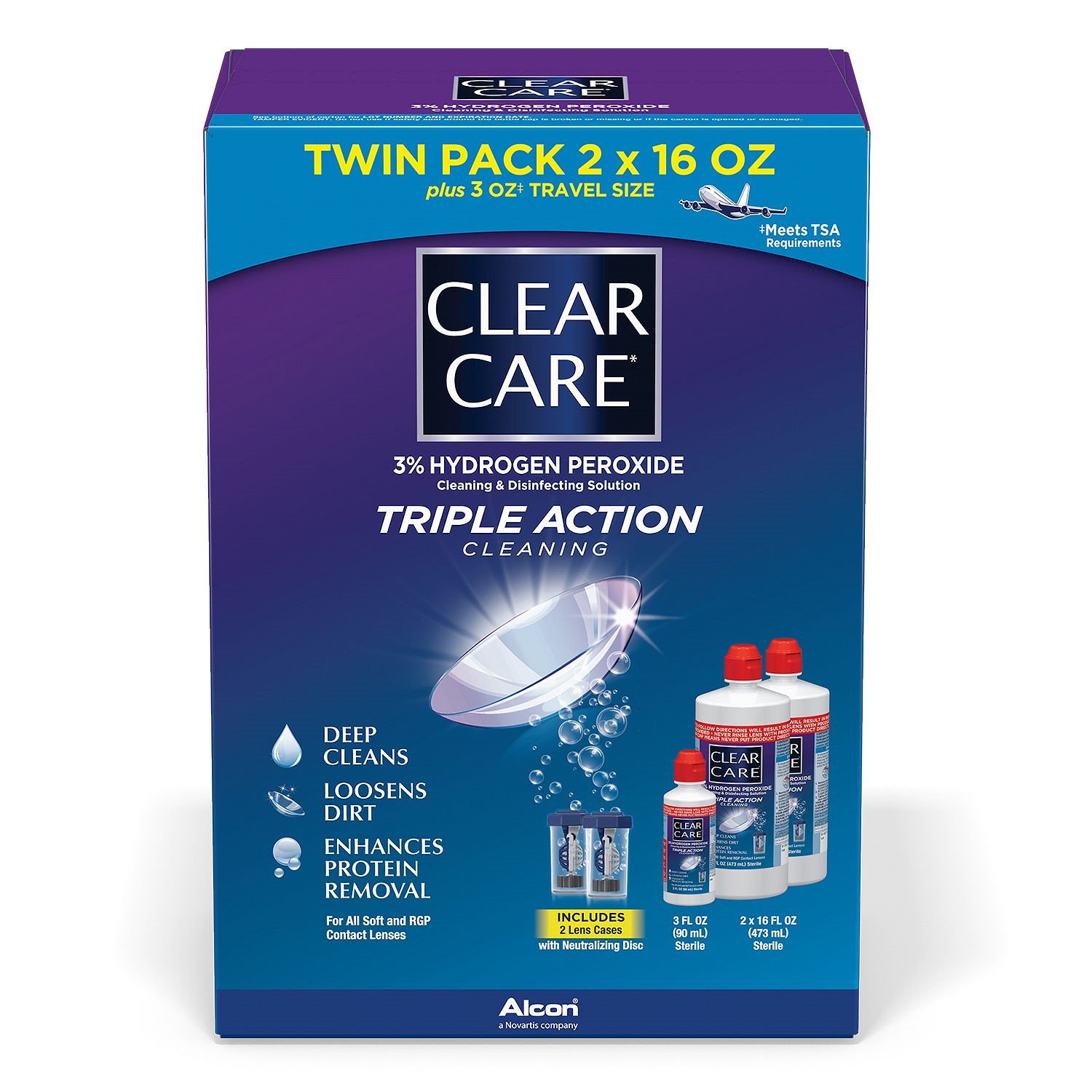 Clear Care Triple Action Cleaning And Disinfecting Solution Set