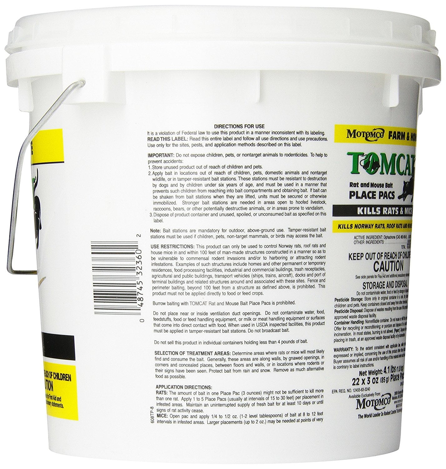 Motomco Tomcat Rat And Mouse Bait Place Pacs — Residential Use, Standard Application