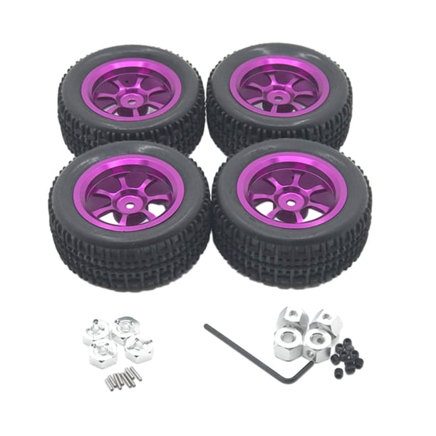 Adaptador de cubo hexagonal de rueda de neumáticos de goma Vogacara para Wltoys 1/18
