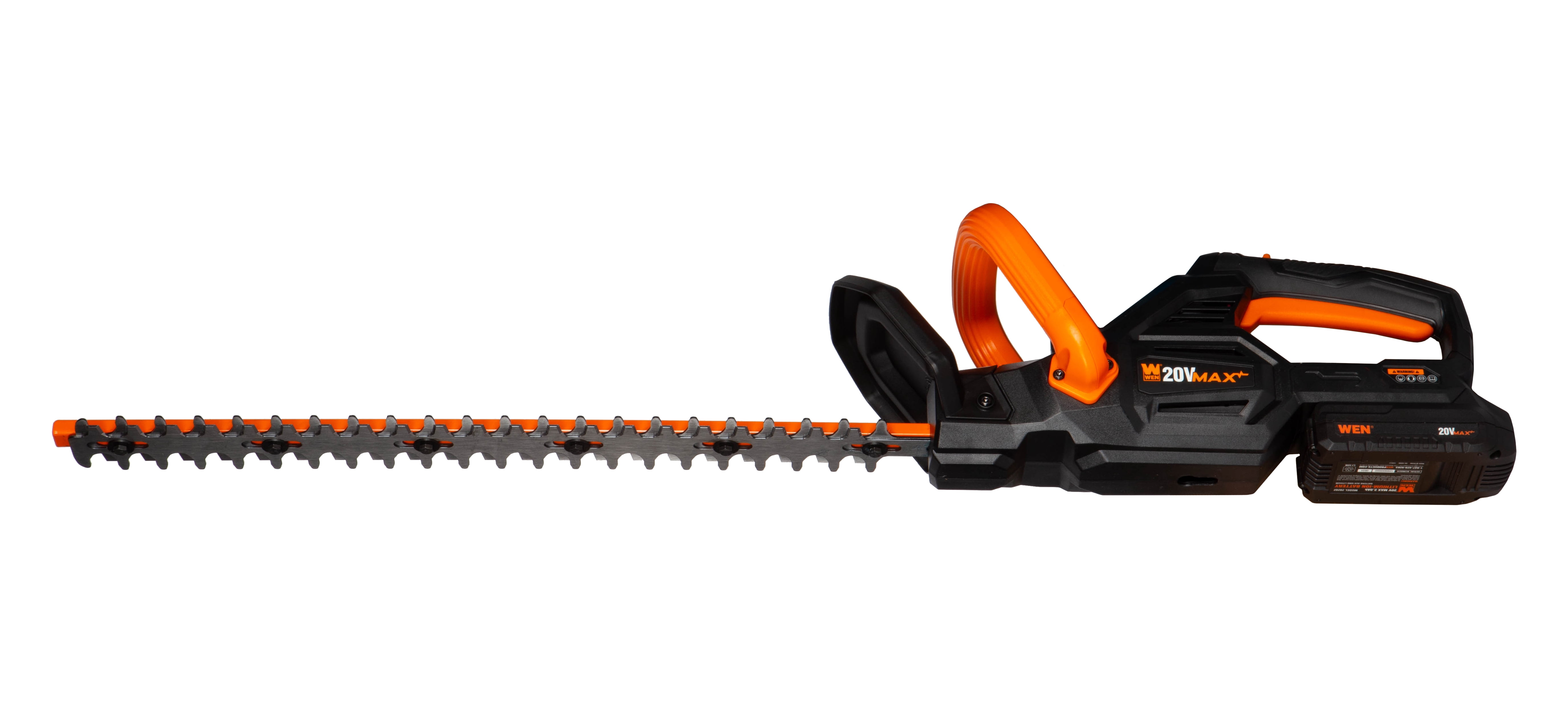 WEN 20V Max Cordless 20-Inch Hedge Trimmer with 2Ah Battery and Charger