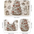 thumbnail image 3 of Shower Curtain and Bath Mat Set, Christmas Tree Pattern Printed on Shower Curtain Sets and Liner Set, Suitable for Small Bathroom Gym Guest Bath, 72 x 72 inches, 3 of 8