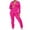 Hot Pink, variant on Lindreshi 2 Piece Sweat Suits for Women Fashion Women's Long Sleeve Casual Elastic Comfy Blouse Sets