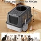 thumbnail image 2 of Arenero de acero inoxidable con tapa tamaño XXL extragrande para gatos grandes fácil de limpiar con pala incluida laterales altos antifugas de orina a, 2 of 7