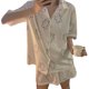 thumbnail image 3 of Conjunto de pijama para mujer, conjunto de pijama para mujer, conjunto de pijama de verano blanco, pijama de dos piezas, rendimiento confiable, 3 of 9