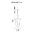 thumbnail image 3 of 9 Light Up Chandelier with Rubbed Brown finish, 3 of 3