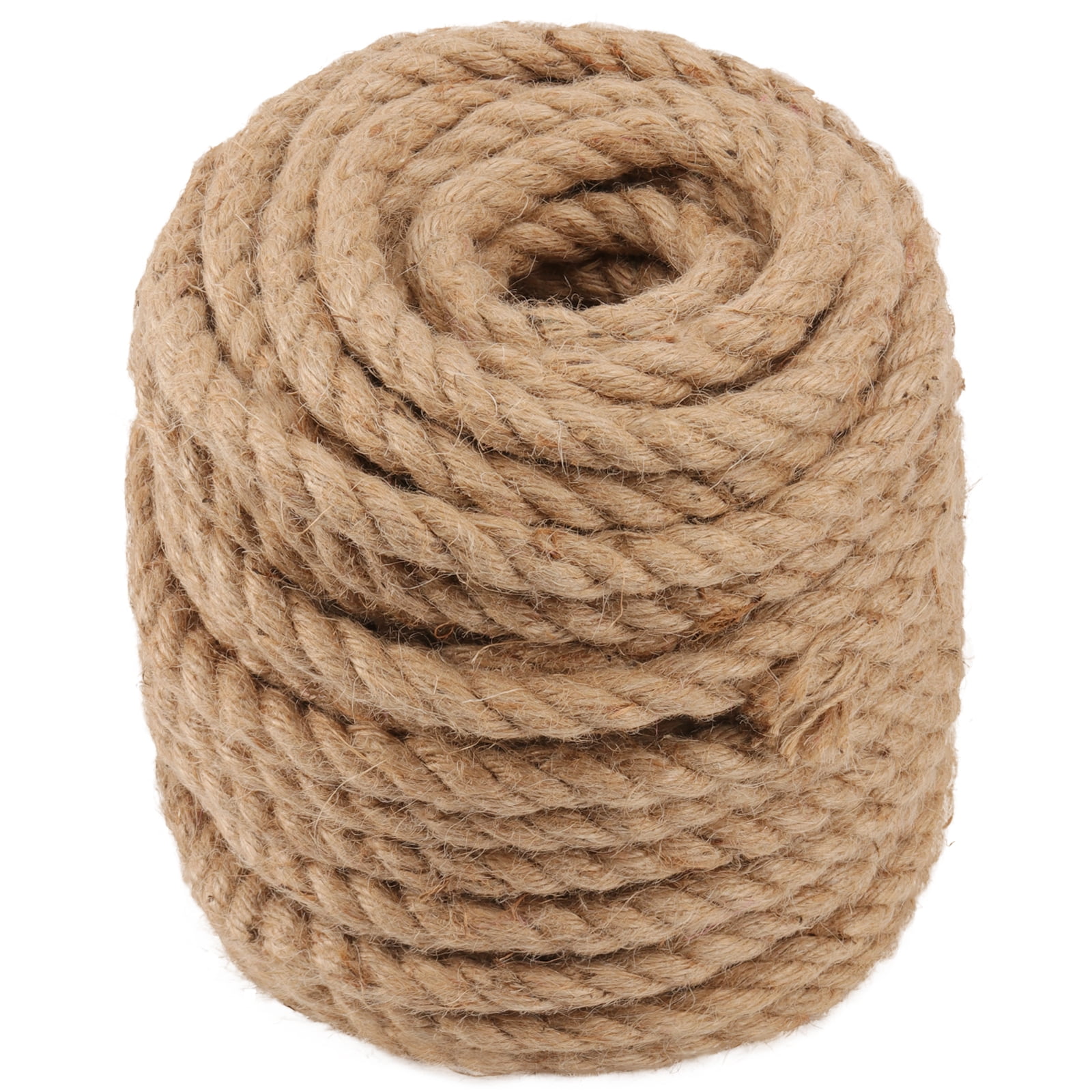 26mm 100% Natural Jute Rope 3 Strand Twisted Cord Decking Garden Boating Camping 