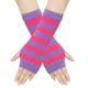 thumbnail image 1 of Nvzi Guantes sin dedos Guantes sin dedos de muñeca con orificio para el pulgar Guantes de invierno cálidos sin dedos para hombre - Morado Rosa, 1 of 5