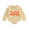 thumbnail image 5 of Douhoow Long Sleeve Pumpkin Print Romper for Baby Boy Girl Halloween Bodysuits, 5 of 7