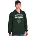 thumbnail image 5 of Funny Alien UFO Believers Sarcastic Zip Up Hoodie Men's Women's Brisco Brands L, 5 of 6