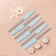 thumbnail image 6 of Unique Bargains Stainless Steel Multifunctional Nail File Manicure Tool 6 Pcs Light Blue, 6 of 6