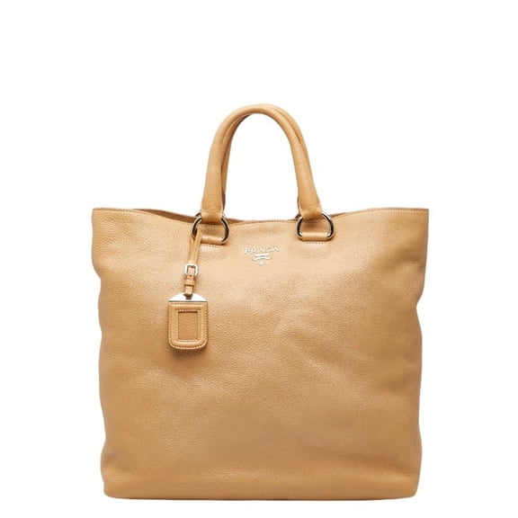Pre-Owned Prada Handbag BN1713 Beige Leather Women's PRADA
