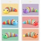 thumbnail image 5 of Juguete, Sensorial Slug Juguetes de Escritorio Anti-Ansiedad Alivio Descompresión Slug para Relajación Flexible Sensory Stim Toy, para Autismo, Niños Adultos, Caterpillar Juguetes de Escritorio para Regalos (Naranja) Rojo Verde, 5 of 5