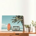 thumbnail image 4 of Naloa Vintage Surf Van Beach Print Canvas Picture,Wall Pictures, Modern Decorative Poster,Art Prints for Bedroom, Toilet, 40 x 30 cm, Built-in Wooden Frame, 4 of 6