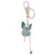 thumbnail image 5 of Llavero de diamantes de imitación con forma de niña ángel, llavero de metal, colgantes para coche, bolsa, decoración, regalo, azul claro, azul oscuro, 5 of 12