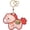 Pink, variant on MC Fashion PU Leather Keychain Holder Case Compatible with AirTag, Chinese New Year Lucky Horse Key Ring Bag Charm (White)