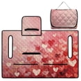 thumbnail image 4 of COEQINE Golf Cart Seat Covers with Carry Handle, Comfortable Golf Cart Seat Towel Blanket, Fits for EZGO Yamaha Club Car and Other 2-Seat Golf Carts, Valentines Day Red Pink Heart Oil-painting, 4 of 8