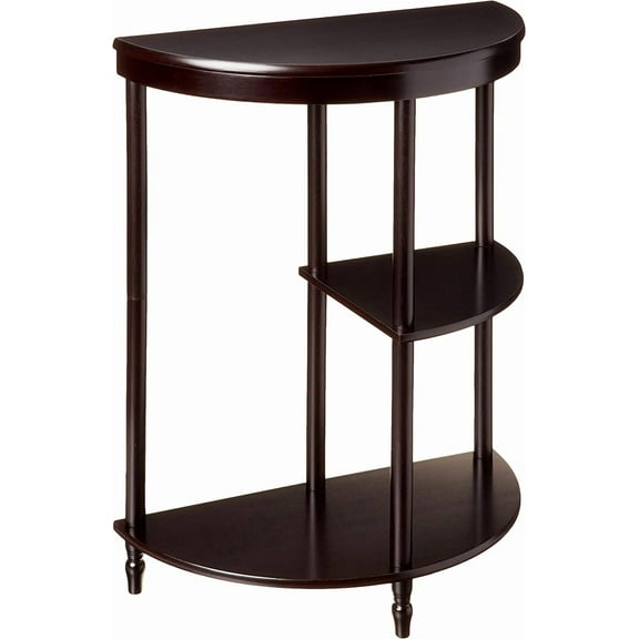 Frenchi Furniture Cherry 3-Tier Crescent ,Half Moon ,Hall / Console Table/End Table