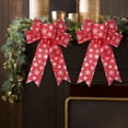 thumbnail image 4 of Large Christmas snowflake Bows Ornaments, Sparkly Star‑Speckled Bow Decor forXmas Tree, Wreath, Gift Wrapping, Holiday Home Hanging Decorations, 4 of 7