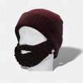 thumbnail image 4 of Unisex Wacky Beard Hat Knit Funny Beanie Halloween Cap Wind Mask Winter Warm Funny Knit Hat Beard Facemask Handmade Knit Hat and Removable Beard, 4 of 4