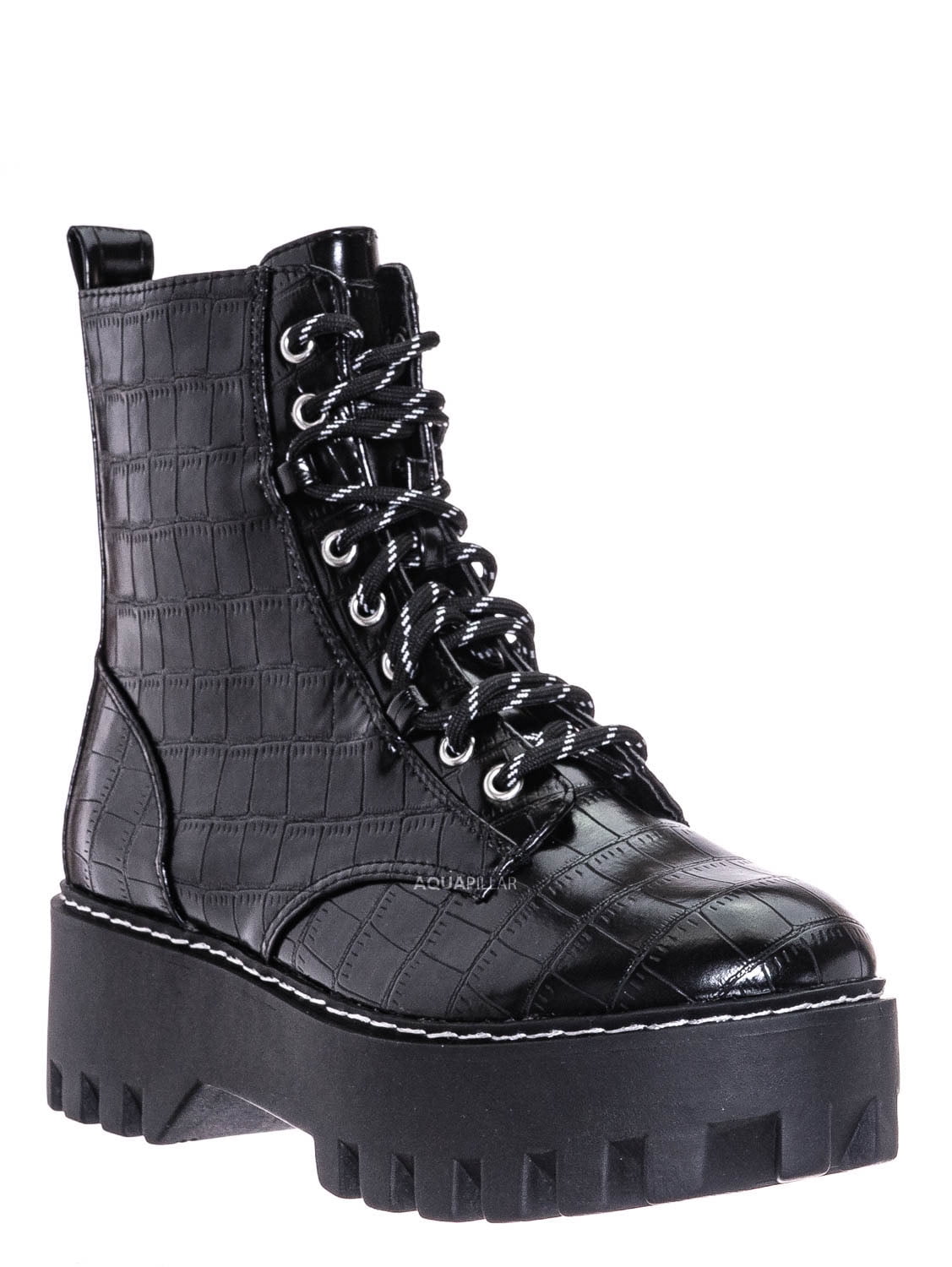 combat boots with thick soles
