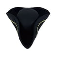 thumbnail image 6 of Gyujnb Retro Black Tricorn Hat with Gold Trim - Stylish Cap for Stage Shows,Stylish Casual Accessory, Durable for Outdoor Activities Fishing Hiking & Everyday Outfits,Size:One Size, 6 of 6