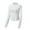 c01White, variant on Arnsht Womens Zip Up Workout Jakcets Solid Color Lightweight Slim Fit Running Athletic Jackets with Thumb Holes Gray L