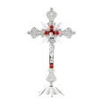 thumbnail image 2 of Reliquias de la Iglesia Figuras Crucifijo Cruz de Jesús Crucifijo Decoración del Hogar Oración Plata, 2 of 9
