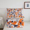 thumbnail image 5 of Manfei Minimalst Camo King Size Comforter Sets, Old Fashion Gorilla Comforters King Size, Gray Orange, Gray Reversible, 3pcs, 1 Comforter and 2 Pillowcases, 5 of 7