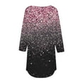 thumbnail image 4 of Birdeem Womens Fashion 3/4 Sleeve Round Neck Loose Tops Blouse, 4 of 9