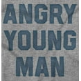 thumbnail image 2 of Angry Young Man Funny Teen Adolescent Men's Big & Tall Crewneck Sweatshirt Brisco Brands 2X, 2 of 5