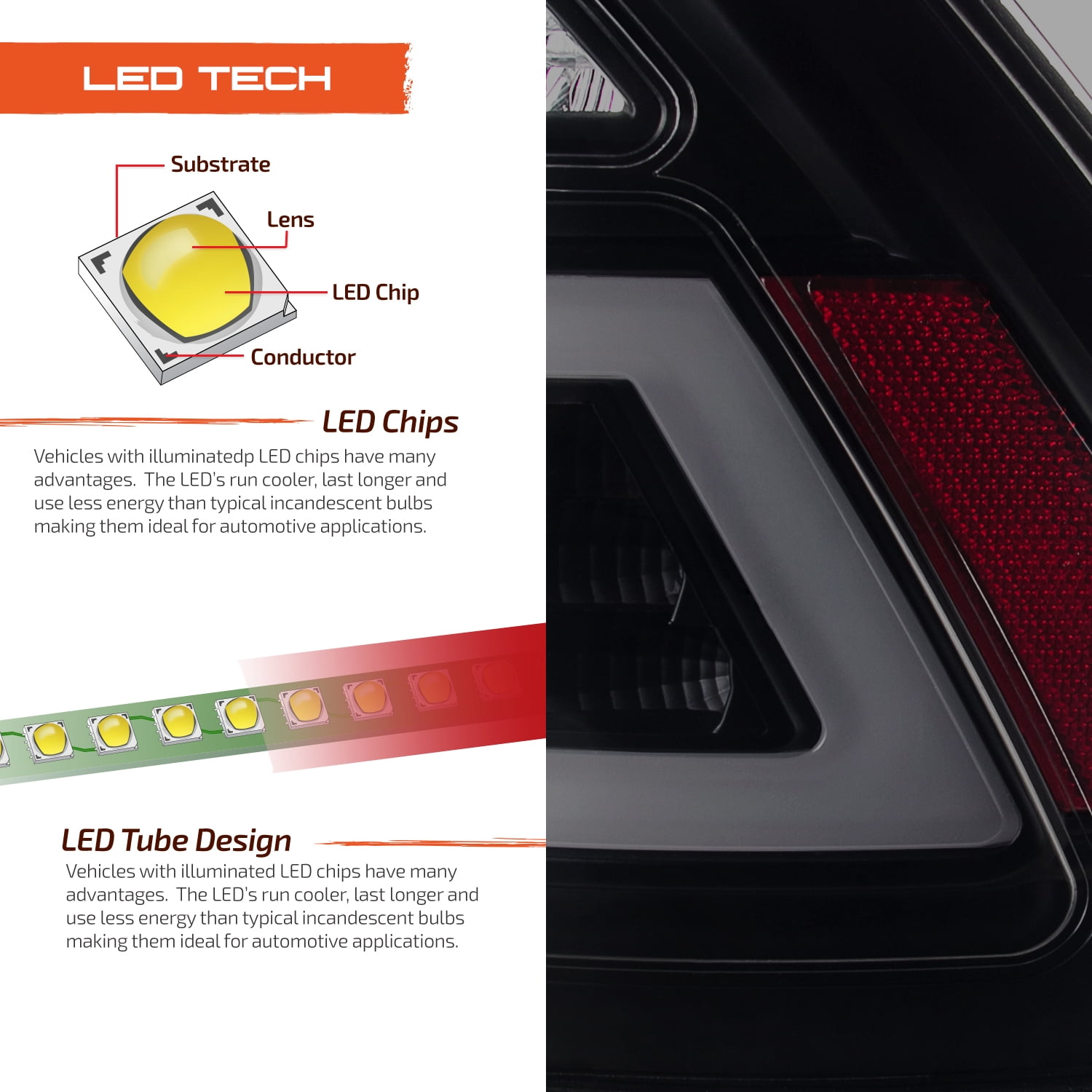 AKKON - For 2010-12 Ford Fusion Full LED Daytime Running Lamp Bar Tail Lights Black Housing Smoked Lens Set