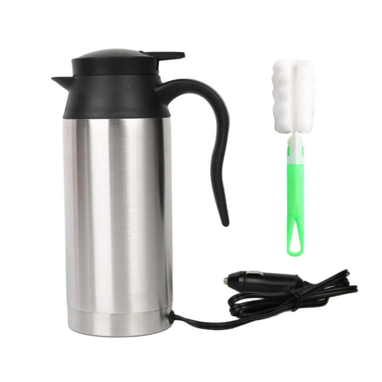 Car Kettle Double Wall Truck Water Heater Kettle for Camping Car Businessmen 12V 100w, Size: 21.6cm x 8.5cm