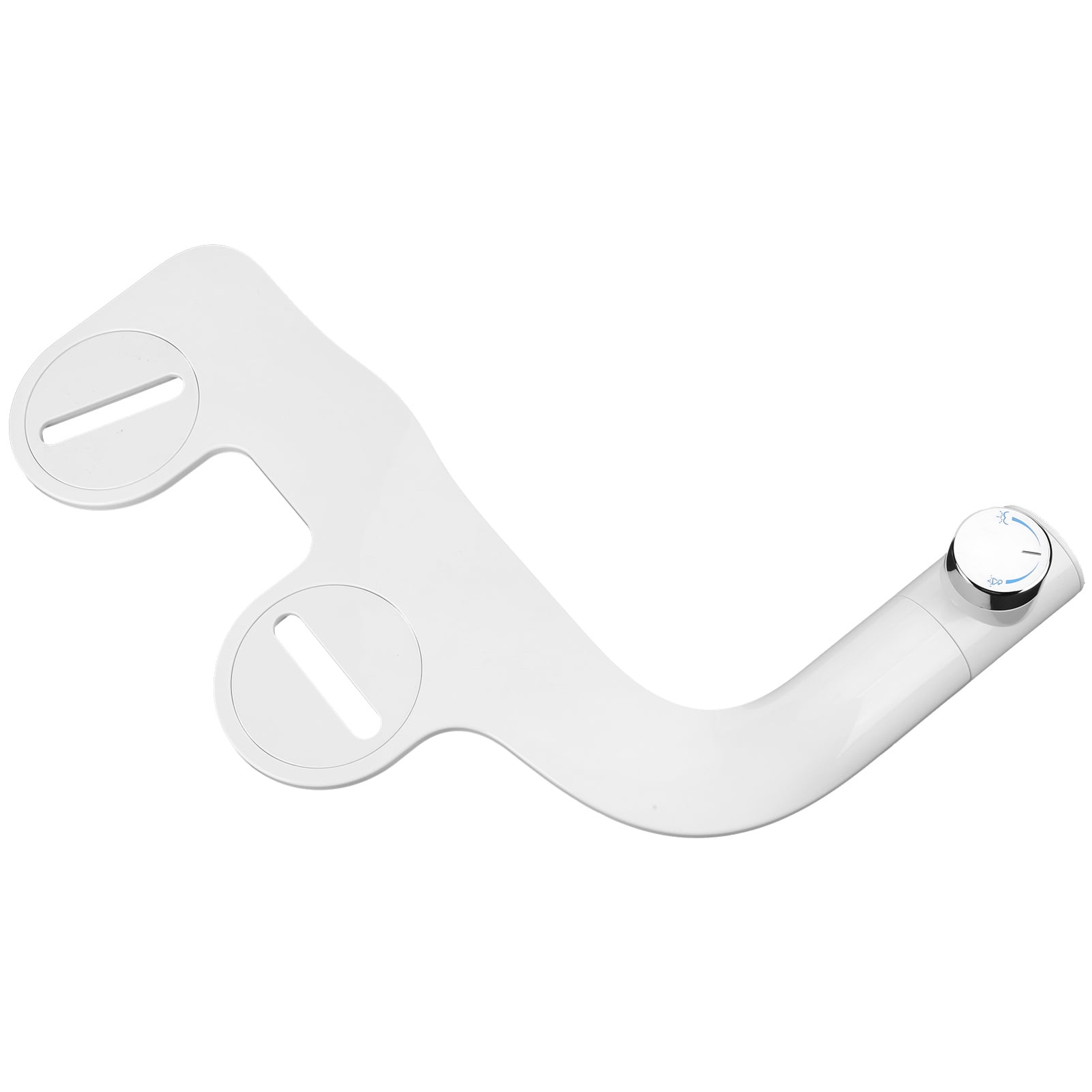 Non-Electric Bidet Toilet Seat Attachment with Dual Nozzles and Adjustable Pressure Control