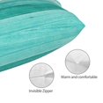 thumbnail image 3 of Goofa Teal Turquoise Print Plush Throw Pillow Case, Soft Velvet with Hidden Zipper, Decorative Cushion Cover for Sofa, Bed, Car, and Home Décor-16"x24", 3 of 6