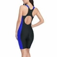 thumbnail image 3 of Women One Piece Printed Swimsuit Sports Racerback Athletic Training Swimwear Color Block, 3 of 7