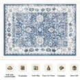 thumbnail image 6 of 6'x9' Area Rugs for Living Room Modern Rug Soft Low Pile Non Slip Carpet Machine Washable Indoor Rug for Bedroom Dining Room, Blue, 6 of 6