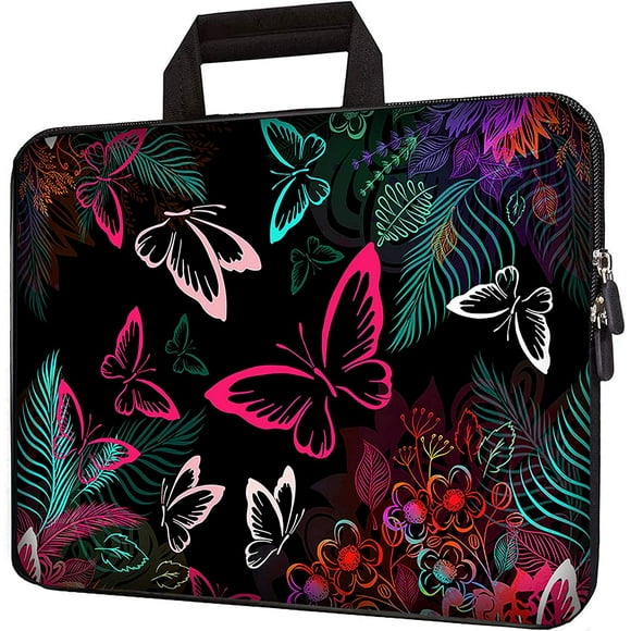shiyou-11" 11.6" 12" 12.1" 12.5" inch Laptop Carrying Bag Chromebook Case Notebook Ultrabook Bag Tablet Cover Neoprene Sleeve Fit Apple Air Samsung Google Acer HP DELL Lenovo Asus (Butterfly)