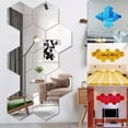 thumbnail image 3 of 6/12pcs 3D Mirror Wall Sticker Hexagon Decal Home Decor DIY Self-adhesive Mirror Decor Stickers Art Wall Decoration 126mm Large, 3 of 9