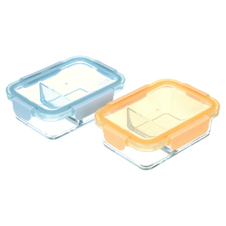 Ello Color Lock 3.4-Cup Divided Glass Meal Prep Set, 4-Piece photo 5