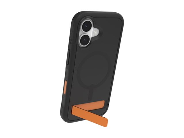 ZAGG Sedona Snap - Back cover for cell phone - with kickstand - MagSafe compatibility - graphene - flood black - for Apple iPhone 17