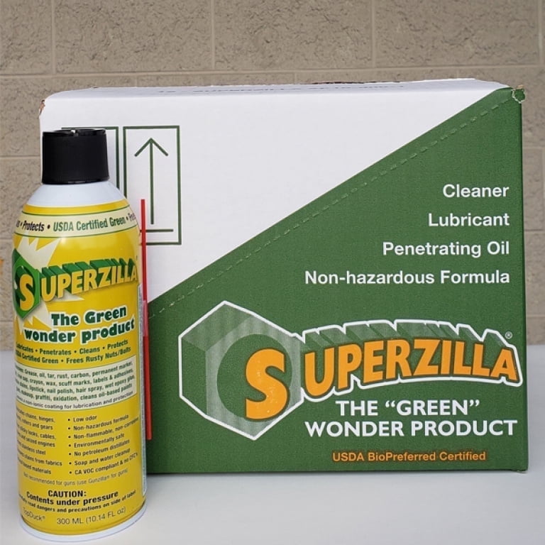 Superzilla Aerosol Can The Green Wonder Product Cleaner, Lubricant,  Penetrating Spray Oil 10.14 oz Pack of 2 - Walmart.com
