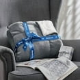 thumbnail image 4 of GentleSoft Sherpa Fleece Oversized Cal King Blankets for Bed - Thick and Warm, Soft Fuzzy Plush Large Blanket for Winter, Grey, 112x98 Inches, 4 of 4