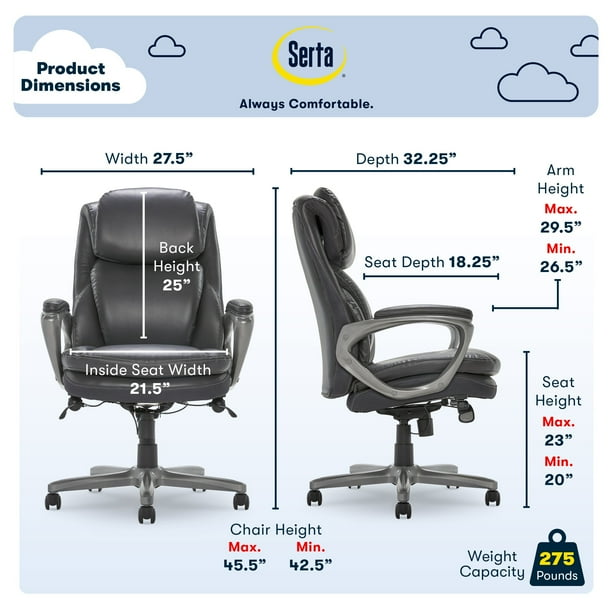 Serta smart layers air arlington executive chair stores discount