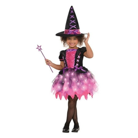 Child Sparkle Light Up Witch Costume